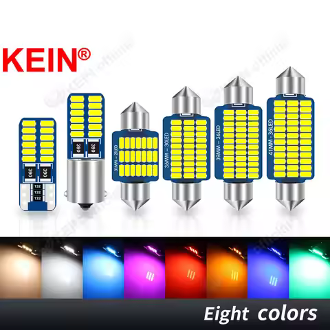 KEIN 2PCS 12V Car Interior Bulb Led C5W C10W T10 Light Festoon BA9S 31 mm 28mm 31mm 36mm 39mm 41mm L