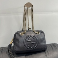 Gucci古馳黑藍色soho相機包 肩背包