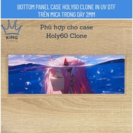 [Bottom Panel IV For Case Holy60 Clone, Original, AE64, UV DTF Printed Paste On 2mm Clear Mica]