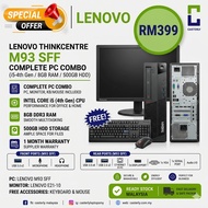 [FULL SET] Lenovo M93 SFF PC Combo | i5 4th Gen 8GB RAM 500GB HDD | Lenovo E21-10 Monitor | FREE Key