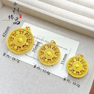Gold-plated Gold Store High Color Retention Ancient Method Sand Swastika Fu Eight Treasure Compass P