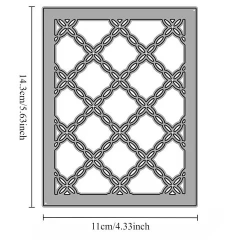 1PC Skeleton Background Frame Metal Cutting Die Scrapbook Paper Craft Background Frame Template Meta