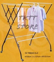 TKTT 3V RB640 6+2 Bars Anti Rust Foldable Clothes Drying Rack Hanger/ Towel Hanger/ Blanket Dryer/ I