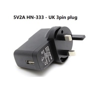 USB power adapter plug - 5V2A HN-333 - UK 3pin plug