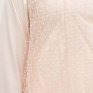 HijabChic Keeva Gold Top - Baju Blouse Lebaran Pleats Elegan Satin Lace Premium