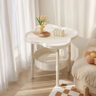 Minimalist Plastic Coffee Table 2-Tier Corner Table