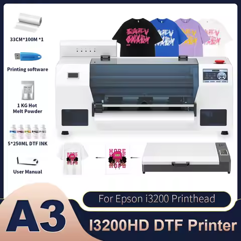 A3 DTF Printer For Epson I3200HD Impressora A3 DTF Printing Machine A3 DTF Printers for T-Shirt Hood