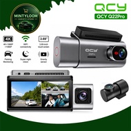 QCY Q22 pro 3.69 IPS Touch Screen 4K+1080P+1080P Three Way Dashcam Mobile Phone Connection Starlight