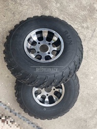 ยางรถเอทีวีขอบ 10 ยางพร้อมแม๊กขอบ 10  4รู 110 ยางรถatv 21*7-10/23*7-10 และ  22*10-10 (ราคาต่อเส้น)