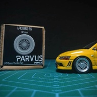 ^^^^] Parvus Models Tire Rim BBS RS 1st Scale 43 Silver Custom Autoart Kyosho