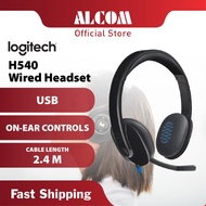 LOGITECH USB Computer Headset H540 with High Sound Quality, Noise Cancelling Mic & On-ear Controls