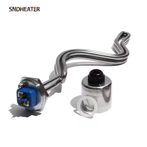 SNDHEATER DN25 G1“ 32MM Thread Water Immersion Heating Element 240V S Shape Brewing Heater 4500W 550