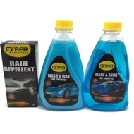 Cyber Wash &amp; Shine Car Shampoo + Wash &amp; Wax Car Shampoo + Cyber Rain Repellent