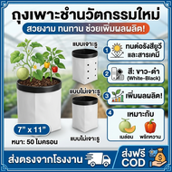 ราคาส่ง ถุงเพาะชำ VSC แบรนด์แท้ ขนาด 7"x11" หนา 50 ไมครอน เจาะ 7 รู สีขาว-ดำ ถุงเพาะต้นกล้า ถุงเพาะต
