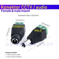 CCTV connector jack socket DC female male socket DC connector