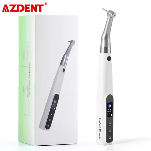AZDENT Dental Implant Motor Electric Wireless Torque Driver Implant Torque Wrench with 16pcs Screwdr
