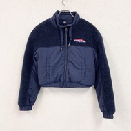 TOMMY JEANS 羊毛絨外套/披肩外套，加厚款，海軍藍，S 碼，古著。
