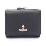 【二手】薇薇安·Vivienne Westwood(Vivienne Westwood) 三折錢包 小號錢包 51010018L0040N402 黑色 Saffiano 皮革雙折錢包 女士款