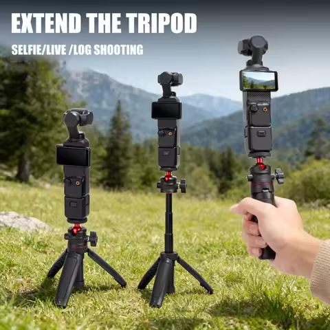 Selfie Stick Tripod For DJI Osmo Pocket 4 3 Adjustable Handheld Selfie Stick With Tripod Stand Pocke