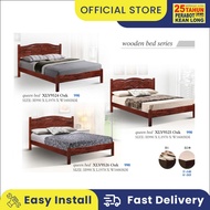 KLSB Queen Wooden Bed / Wooden Bed Frame / Wooden Bed Frame Queen / Katil Queen / Katil Kayu / Double Bed