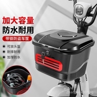 Front Electric Bike Basket Waterproof Foldable Electric Bicycle Front Basket Blue Frame Bike Basket