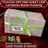 One Sheet OPP Glue Plastic | 50 Pack Contents - 5000 Sheets | 07X18, 8x18, 9x18 | For Rolled Omelett