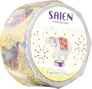 Elephant CircusSAIENUR-3106 Japanese Washi Masking Tape, Made in Japan, 0.8 inches (20 mm) x 16.4 ft