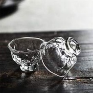 2pcs/Set Japanese Hammered 60ml Small Capacity Glass Teacup Tea Set Appreciation Cup Tea Accessories