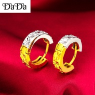 emas 916 original malaysia bangkok original cop earrings womens double color full of stars wedding j