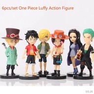 6pcs/Set Anime One Piece GK Luffy Zoro Nami Sanji PVC Action Figure Model Toy -