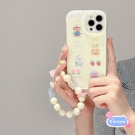 With Love Heart Bracelet Cream Bear Case For Huawei Honor 70 60 50 Pro SE 30 Pro 20 30 Lite 30s 20s X30i X30 X20 X10 9X 8X P40 P 30 Pro Nova 5T Magic 5 4 3 Case Cover