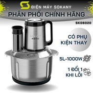 SOKANY 6-in-1 multi-function meat grinder with high capacity stainless steel jar, combined with slic