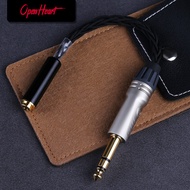 6.35mm to 4.4mm Female 5 Pole Balanced 6.35mm to 2.5mm 8 Core Silver Audio Headphone Adapter Cable F