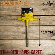 KUNCI SOK T 8MM FULL BESI LAPIS KARET ALAT PERKAKAS MURAH S2540