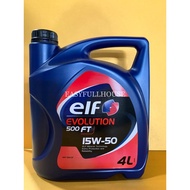 ELF EVOLUTION 500FT ENGINE OIL 15W50 15W50 API SN/CF 4LITRES Minyak Enjin