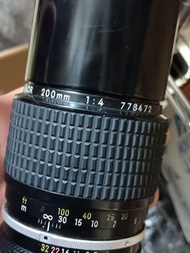 鏡頭 nikon 200mm f4 ai  含 保護鏡 無前後蓋