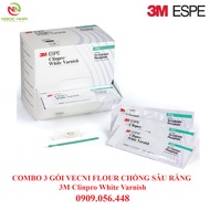 Combo 3 gói Gel bôi vecni flour chống sâu răng trẻ em 3M Clinpro White Varnish Flouride bảo vệ men r