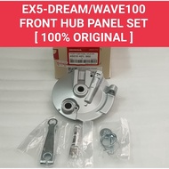 EX5-DREAM/WAVE100 ( ORIGINAL) FRONT BRAKE HUB/FRONT HUB PANEL WITH BRAKE CAM LEVER +SHAFT+SPRING