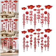 [tenlzsp0bc] Lunar New Year Red Ceiling Party Decoration Felt Fu Character Hanging for 2026 Chinese 
