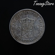 (keydate) Uang Kuno Koin 1/2 Gulden Belanda Wilhelmina 1928 -A247