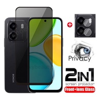 2in1 Privacy Tempered Glass For Honor X6E X7E 5G 4G 2026 Screen Protector Full Cover Camera Lens For