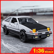 KLT 1:36 Toyota AE86 Metal Alloy Toys Car Model Diecast Vehicle For Boys Kids Simulation Sound Light
