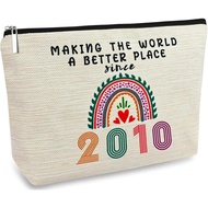 Sweet 16 Gifts for Girls Makeup Bags, 2010 Happy 16th Birthday Decorations for Teen Girls, 16 Year O