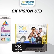 Ok Vision 38 Live TV Channels Satelite TV Decoder Box with Free Vision+ App login tv box MCMC Approv