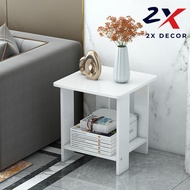 2X Decor - Kệ bàn trà nhỏ 2 tầng bằng gỗ để đầu giường decor phòng khách tiện lợi -2X029