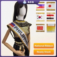 United Nation Sash for Kids Boys Girls of Philippines Cosplay Buwan Ng Wika Costume Un Halloween