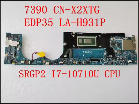 CN-07G1Y1 07G1Y1 For Dell XPS 13 7390 Laptop Motherboard w i7-10710U RAM:16G LA-H931P 100% Full Test