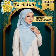 ZOE ARISAH Syerilla Sevilea Beads Hijab Tudung BIdang 45 Japanese Cotton Bawal Manik Batu Diamond Cr