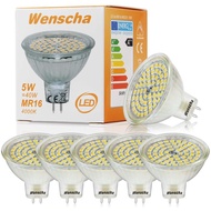 Wenscha MR16 LED Bulbs 5W 12V GU5.3 LED Spotlight Bulbs 4000K 40W 
Equivalent Halogen LED Bulbs Neut