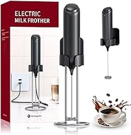 Milk Frother Handheld, Drink Mixer, Electric Whisk Drink Mixer, Mini Mixer and Coffee Blender Frother, Mini Milk Foamer, Foam Maker for Coffee, Matcha, Frappe, Hot Chocolate and Lattes (Black)